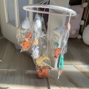 New baby mobile with outdoor mountain animals clouds trees nature infant